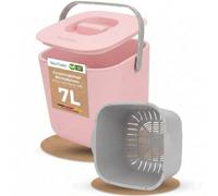 Seau à compost YourCasa® - 7 L - pour les déchets organiques quotidiens de la cuisine - Rose