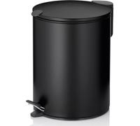 Seau à cosmétiques noir mat 5L avec couvercle Silent-Close et récipient intérieur pour la salle de bains