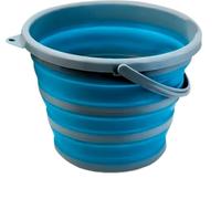 Seau à eau pliable en Silicone, 1 pièce, seau balai rond bleu, idéal for les outils de nettoyage, voyage et pêche, conception peu encombrante Pour Le Camping Et La Maison