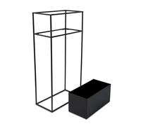 Seau à fleurs avec support noir de 90 cm