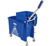 Seau à franges Jantex avec presse-serpillière, bleu, 20 L