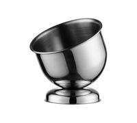 Seau à glace en acier inoxydable avec ouverture inclinée, base de piédestal surélevée, refroidissement des boissons en bouteille, service de table, de glace incliné, refroidisseur de boissons,