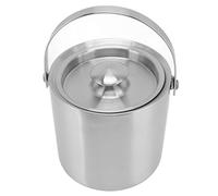 Seau à glace en acier inoxydable, cuve à boisson isolée double couche de 2 L pour vin, champagne, bière, avec poignée, 15,5 x 15,7 cm pour bar, fête, refroidisseur (Dire)
