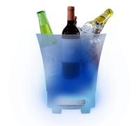 Seau à Glace LED avec Haut-parleur Bluetooth, Grande capacité 7 L, 4 Modes D'éclairage, Seau à Glace coloré avec Couvercle, Batterie 1200 MAh, Chargede Type C, pour Bar, KTV,