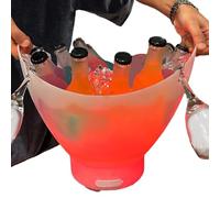 Seau à Glace LED - Seau à Champagne avec Haut-Parleur, récipient à | Boissons de Grande capacité | Carte de Boissons équipées de Haut-parleurs sans Fil pour fête, Bar et événements, Design
