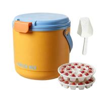 Seau À Glace,Seau De Voyage 2 En 1 Avec Couvercle Et 2 Bacs | Bac À Glace Congélateur - Pour Bar À Domicile Vin Cocktail Boissons Fêtes Camping Pique-Nique Barbecue En Plein Air