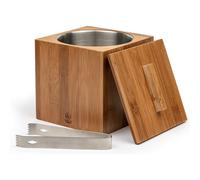 Seau à glaçons avec pinces BAROLO 1,8 l, marron, bambou / acier inoxidable, Leopold Vienna