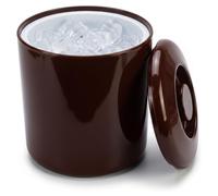 Seau à glaçons, couleur marron, en plastique, 3,5 litres, avec grille égouttoir