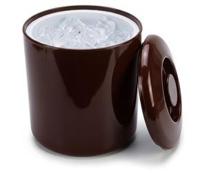 Seau à glaçons, couleur marron, en plastique, 3,5 litres, avec grille égouttoir