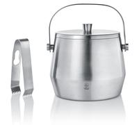 Seau à glaçons - Double paroi - 1 litre - Inox - Avec couvercle et pince
