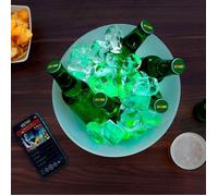 InnovaGoods Seau à glaçons Cubitera LED Sonice – Haut-parleur Bluetooth 7 couleurs, IPX4