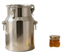 Seau à lait, capacité 5 l, acier inoxydable 201, diamètre 17 cm, hauteur 22 cm, surface polie