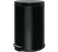 Seau à pédale en acier inoxydable, noir, 20 L
