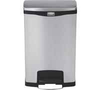 Seau à pédale Rubbermaid Slim Jim en acier inoxydable de 50 L