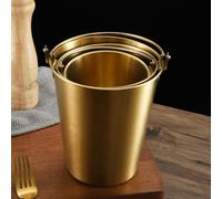 Seau à pour champagne Bar Fêtes Anniversaires Design Élégant(1L) | Acier 304 pour premium, confortable, finition dorée, résistant à l'usure, pour idéal bar et maison