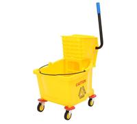 Seau à serpillière - vidaXL - 36 L - Essoreuse amovible - Roues - Jaune