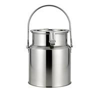 seau alimentaire 5l inox,pot a lait inox bidon hermétique-Seau de cuisine avec couvercle de rangement pour le riz la farine les céréales,Nofaucet-5L