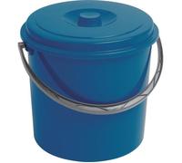 Seau avec couvercle Curver 12l plastique bleu