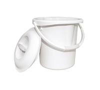 Seau avec couvercle - Identités 801164 - et anse très pratique - 13 Litres. Coloris blanc. Contenance 13 litres