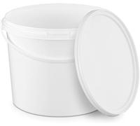 Seau BENBOW avec couvercle, 3 litres, 1000 pièces, adapté au contact alimentaire, BRC, couleur blanche