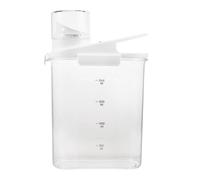 Seau Blanc 2000ml en Plastique Rangement pour Lessive | Organisation Buanderie, pour Hôtel et Dortoir, Récipient Rechargeable, Limite le Gaspillage
