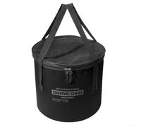 Seau Camping Car 22L Douche Portable Compact | Pliage pour rapide pour 2s, épaisseur 2cm, idéal rangement caravaning, camping, van life(Black)
