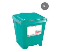 Seau carré HACCP + couvercle étanche - Vert - 12 L