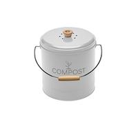Guillouard – Seau à compost 8 L – Blanc – Filtre anti-odeur, trous d'aération