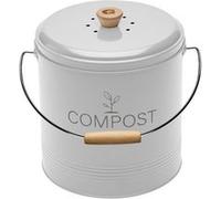 Guillouard – Seau à compost 8 L – Blanc – Filtre anti-odeur, trous d'aération