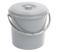 Seau Curver, avec couvercle, poignée confortable, 12L, gris, 241750