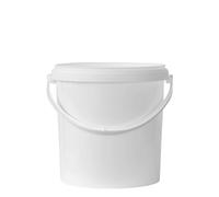Seau de 10 l, plastique PP, blanc