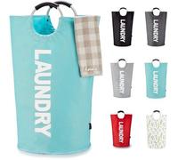 Seau de 125 L, étanche, poignées rembourrées, bleu, à poser, pliable