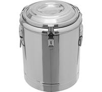 seau de 14L avec couvercle en acier inoxydable Récipient de maintien au chaud Récipient froid Seau à lait isolé