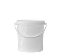 Seau de 6 l, plastique PP, blanc