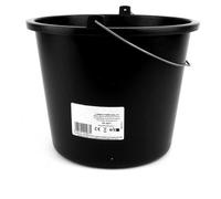 Seau de chantier 12L Seau de jardin PVC Seau à mortier Seau à eau Seau à mortier Seau de maçon Seau à plâtre noir