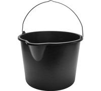 Seau de chantier Garronda 20 Pack 20 L avec bec verseur - seau à mortier robuste en plastique recy vec anse en métal, seau à plâtre solide et seau de maçon pour le chantier, le jardin et la maison