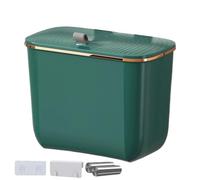 Seau de déchets muraux - bac à déchets 7L avec sac à ordures, seau de compost et petit seau à déchets avec couvercle | Bac à déchets muraux, poubelle pour le mur, bac à déchets d'espace avec porte-sac