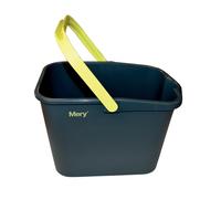 Seau de lavage Mery rectangulaire 14 L noir et jaune
