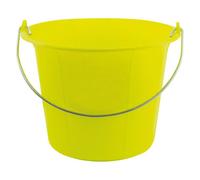 Seau de maçon plastique 11 litres, jaune fluo