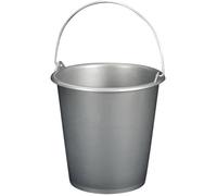 Seau de ménage avec anse en métal - 5 L - gris