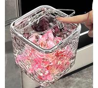 Seau de rangement transparent pour perles de lessive, bocal de rangement anti-poussière pour salle de bain pour contenir la poudre de détergent, les capsules de lessive, les bombes de bain, contenant 