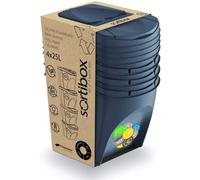 Seau de recyclage 100 l, plastique, anthracite, 4 x 25 l
