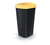 Seau de recyclage 25L KEDEN en plastique avec couvercle ouvert pratique