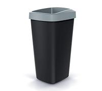 Seau de recyclage 25L KEDEN en plastique avec couvercle ouvert pratique
