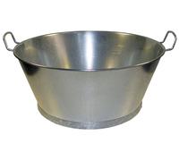 Seau de salle de bain galvanisé, 55x23 cm, 38 litres, en plastique