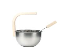 Seau De Sauna - 26x22x32 Cm Seau en Acier Inoxydable 304 | Capacité 4 L avec Poignée Ergonomique, Louche De 380 Mm De Long | Accessoires De Spa Robustes De 1,17 Kg pour La Thérapie Th