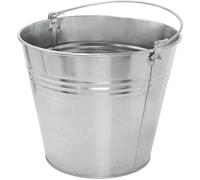 Seau en Acier Galvanisé à Poignée Ergonomique 15L - Robuste Seau Jardin, de Construction, Seau à Mortier - KOTARBAU®