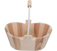 Seau en bois compact pour l'eau de la sauna, avec poignée, portable, idéal pour les spas, les salles de bain et les résidences étudiantes