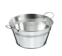 Seau en Fer à Deux Anses pour Fruits et Légumes, Stockage | Style Simple et Élégant, pour Bureaux et Maisons, Argenté, Panier de Rangement et Présentation