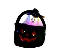 Seau en Forme de pour Halloween Fantôme Lumineuse Alimentée Par Piles